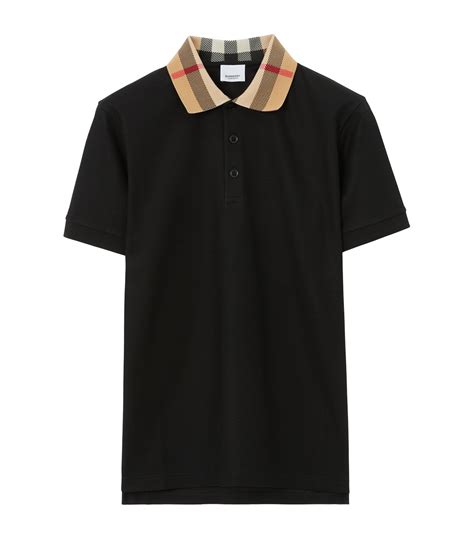 burberry check collar polo shirt|burberry collar shirt men's.